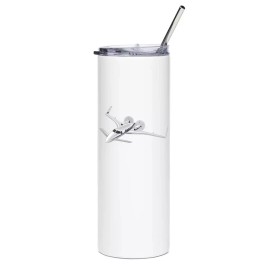 Beechcraft Starship Stainless Steel Water Tumbler with straw - 20oz.