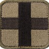 EmbTao Embroidered Medic Cross Tactical Fastener Hook & Loop Patch