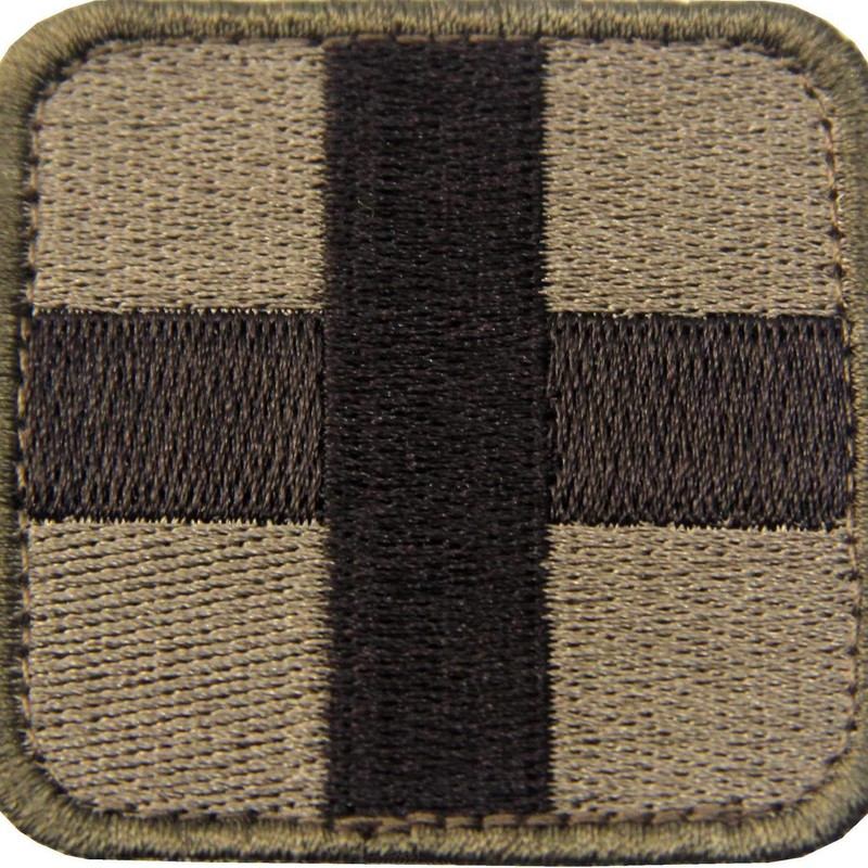 EmbTao Embroidered Medic Cross Tactical Fastener Hook & Loop Patch