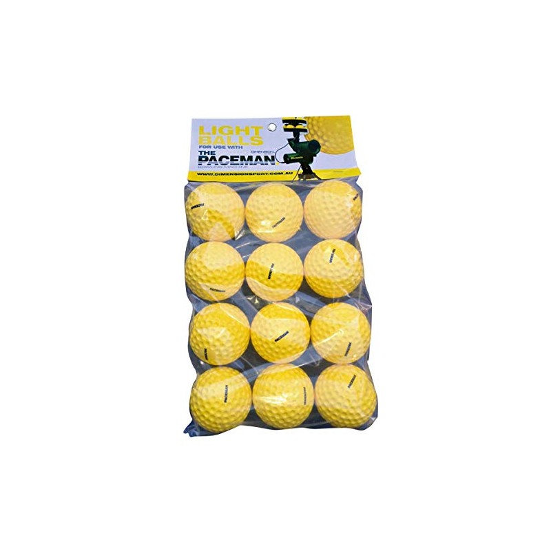 Paceman Light Bowling Machine Balls (12 Pack)