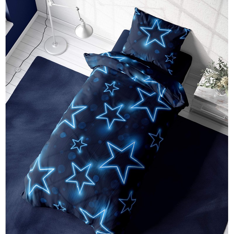 one-home Stars Bed Linen Set 135 x 200 cm Star