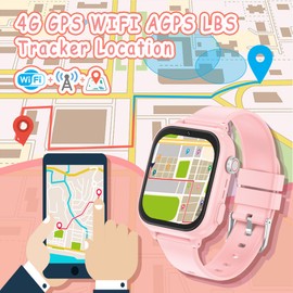 ELEJAFE 4G Smartwatch Children, IP68 Waterproof Children's Smartwatch with GPS and Phone, Video Call, SOS, WiFi, School Mode, Voice Chat, Pedometer, Alarm Clock, Children's Watch for Girls and Boys