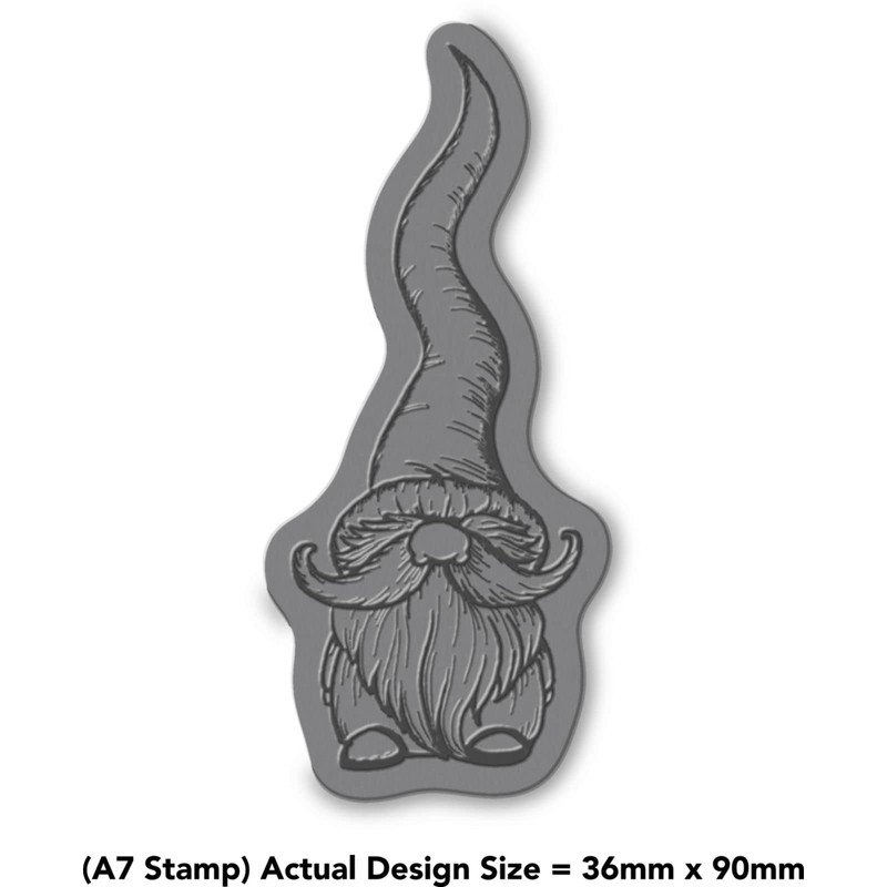 'Gonk Gnome' Rubber Stamp - Unmounted Design for Crafting &