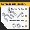 VIVIDA 1-3/8" Chain Link Fence Gate Hinge Kit, Include Female
