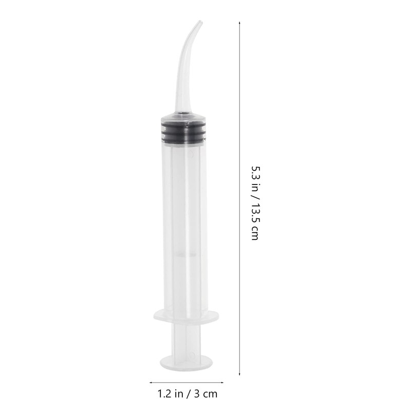 ROSENICE Dental Syringe 4pcs Disposable Dental Irrigation Syringe with Curved