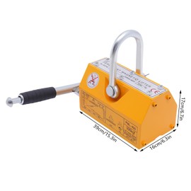 Magnetic Lifter 660lbs/300 kg Lifting Capacity Lifting Magnet with Release Permanent Lift Magnets Magnet for Hoist,Used in Shop Crane,for Lifting Plate Steel Board,2.5 Safety Factor