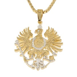 The Difference World Coin Jewelry Germany Pendant & Necklace, German Five Mark Hand Cut