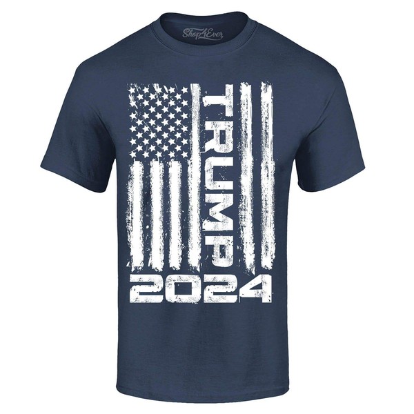 shop4ever® Trump Flag 2024 - playera, marino, XX-Large