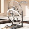Organizadores de tapas de cocina inoxidables, Dark Gray 1-TIER