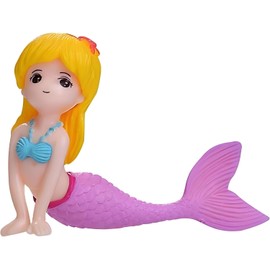 Zcccc Pink Mermaid Figurine Aquarium Ornament, Plastic Fish Tank Decor, Mini Micro Landscape Accessory for Terrariums and Fairy Gardens