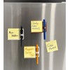 Sticky Note Holder with Pen Mount, Magnetic, Fridge and Metal