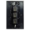 RiteAV - 3 Port HDMI 2.0 Decorative Wall Plate (Black)