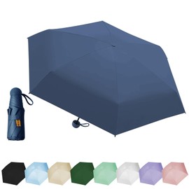 EEPLUYTY Six Bones Umbrella with UV Protection and Sun Protection for Outdoor Use Rain or Sunshine (Light Green)