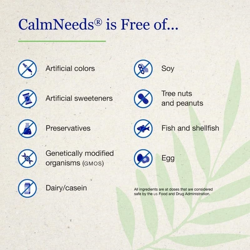 CalmNeeds® Promote Calm and Positive Mood - Formula Contains Vitamins