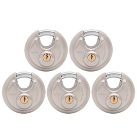 Unity Keyed Padlock 2 3/4''(70mm), Stainless Steel Disc Lock Outdoor use, Round Disc Lock for Self Storage, Storage Unit, Trailer, Truck, Sheds, Fence, Container
