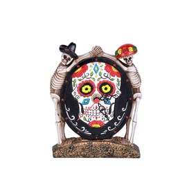 Pacific Giftware Dead of The Day Skeleton Statue Decorative Desktop Clock