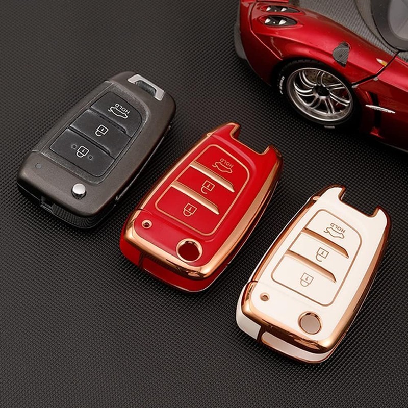 KUNIO Flip Key Case Suitable for Hyundai Kona i30 Tucson