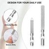 Pack of 2 Nail Files, Stainless Steel Nail Files, Double-Sided