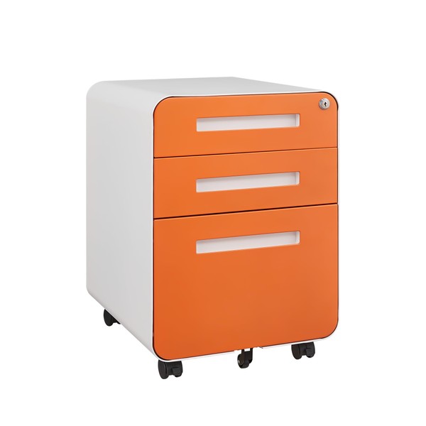 BouPower 3 Drawer File Cabinet for Home Office, Under Desk