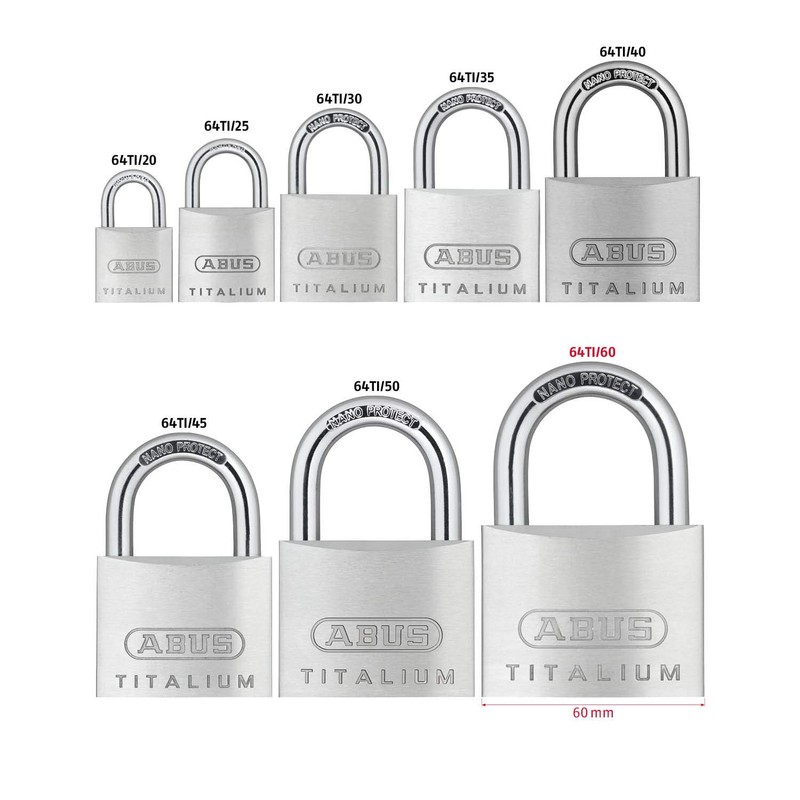 ABUS 64TI/60 Titalium Padlock 60mm Carded