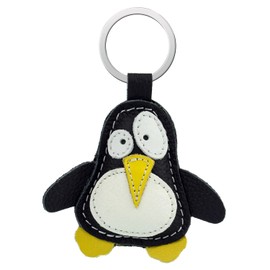 Simaru Animal strong key ring made of high-quality genuine leather, made in the EU, perfect for Christmas, birthday, anniversary, find your favourite animal, penguin