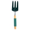 1x Brown Cushion Grip Handle Hand Fork - Small Mini