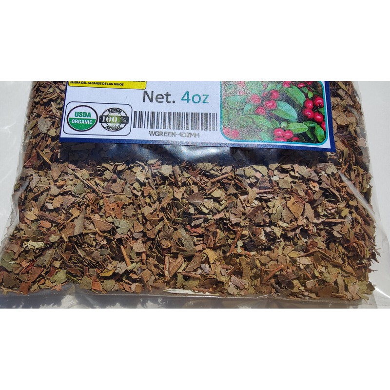Mexcian Herbs & Roots 4oz Wintergreen leaf/leaves c/s - axocopaque
