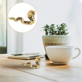 Yardwe 3pcs Snake Ornaments Home Decor Feng Shui Snake Sculpture Chinese Feng Shui Snake Statue Mini Snake Figure 2025 Year The Snake Figure Brass