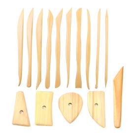 Clay Modeling Tool Set,Potters Rib,15pcs Wooden Clay Modeling Tool Set with Potters Rib Tool Pottery Clay Sculpting Tools Kit for Ceramics Carving Modeling