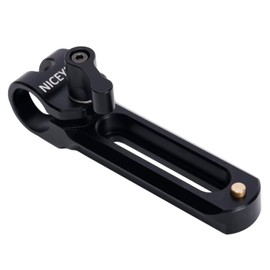 NICEYRIG Nut Rail for Camera NATO Rail with Drop Prevention Pin 0.6 inch (15 mm) Rod Clamp with 1/4"-20 Screws, Length 3.1 inches (80 mm), DSLR Equipment, Photographic Equipment Accessary, NATO