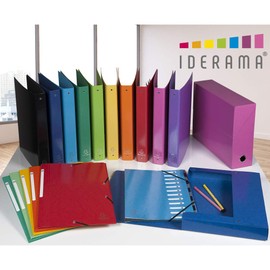 Exacompta - Ref 55826E - Iderama Collection - Elasticated 3-Flap Folder - Suitable for A4 Documents, 425gsm Glossy Coated Pressboard, FSC-Certified - Purple