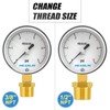 MEANLIN MEASURE 0-5psi Diaphragm Type Capsule Low Pressure Gauge 1/4"