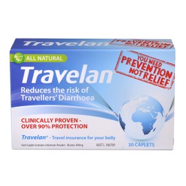 Travelan 30 caplets - helps reduce the risk of travellers' diarrhoea