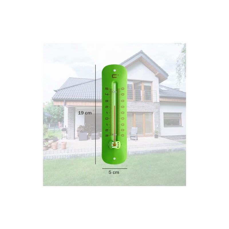 TFA Dostmann 12.2051.04 Analogue Indoor/Outdoor Thermometer Weatherproof Metal Green