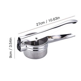 MEETOZ Chef Potato Ricer and Masher, Vegetable Ricer and Fruit Ricer, Great for Purees, Fruit Juicer, 100% Stainless Steel