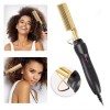 Professional Portable Electric Ceramic Hot Comb Hair Straightener Edge Control