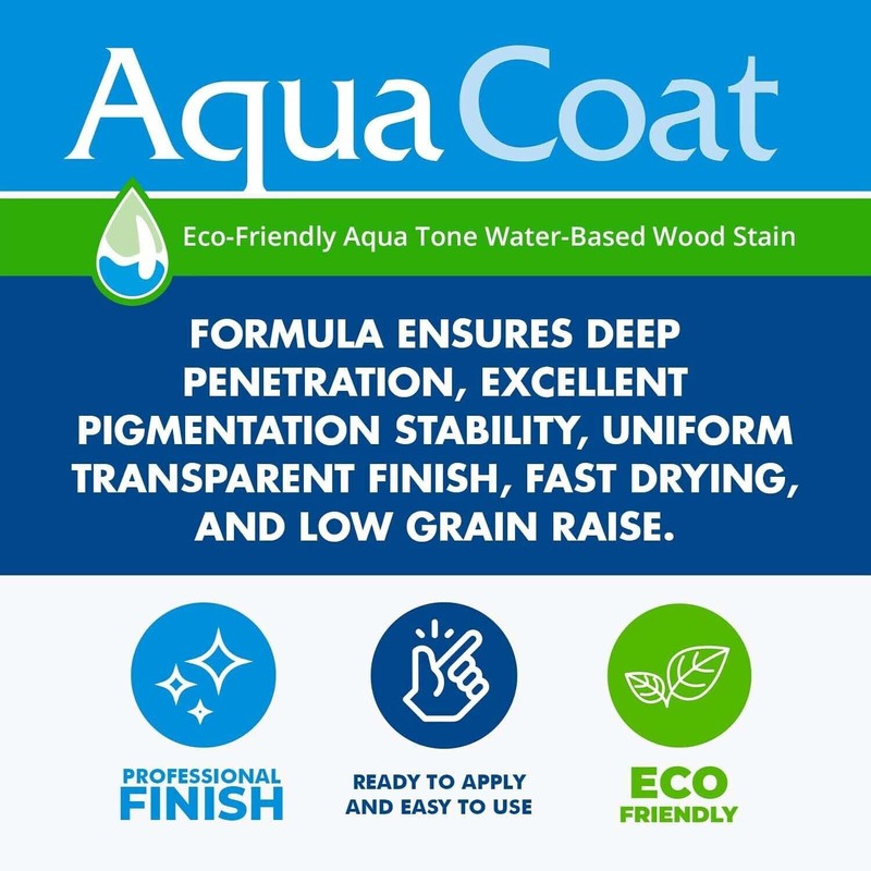 Aqua Coat Aqua Tone Water-Based Wood Stain (Quart, Walnut)