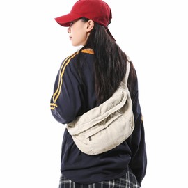 Micmores Crossbody Bags for Women Men Corduroy Fanny Pack Oversize Shoulder Purse Cute Belt Bum Sling Bag for Travel Running (Purple)