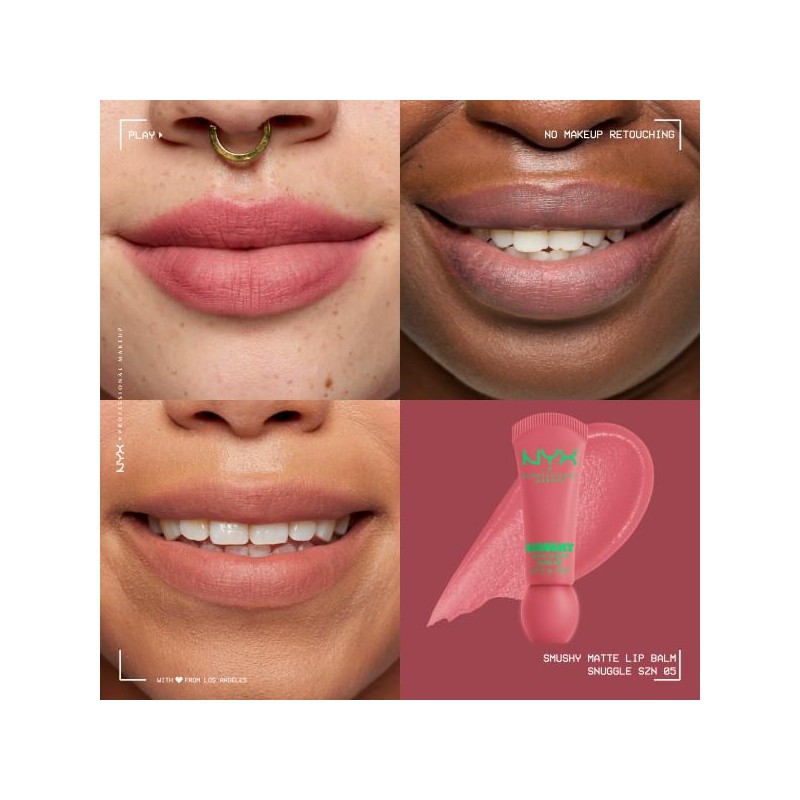 Smushy Matte Lip Balm, Soft-Matte, Buildable Blurring Pigment, Hydrating Lip
