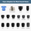 iFealClear Kitchen Sink Faucet Head with 15 Adapters, 3-Mode Kitchen