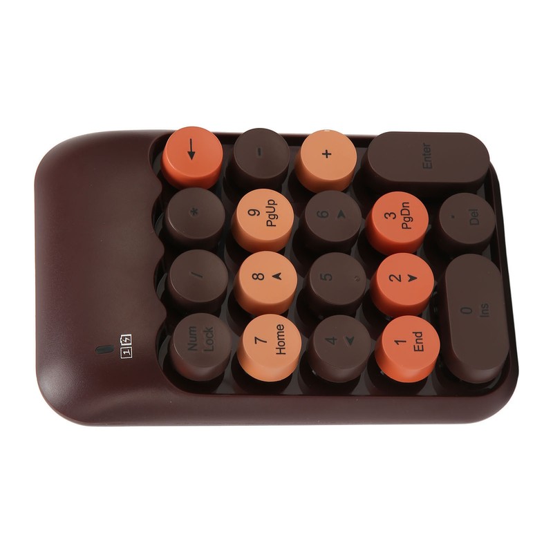2.4GHz Wireless Numeric Keypad 18 Keys Retro Color Round Keycaps