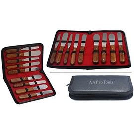 AAProTools 9-Piece Wooden Handled Straight Spatula Set