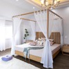 Linentalks Sheer Canopy Bed Curtains for King, Queen, Full and