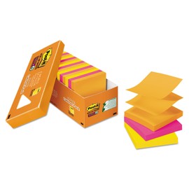 Post It (R) Super Sticky Pop Up Notes 3 in x 3 in Rio de Janeiro Pads 18 Pack