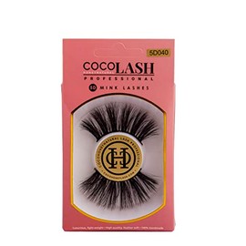 [3 Pairs] Cocohoney 5D Sexy Volume Mink Lashes, 100% Real Siberian Mink Eyelashes, Dramatic Fluffy Look, 100% Handmade, Silky Soft False Eyelashes, Reusable, Cruelty-Free (5D040)