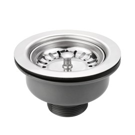 inodiref Stainless Steel Kitchen Sink Basket Strainer Plug Waste Kitchen Sink Accessories Thickened Design, High Temperature Resistance, 1½" Fit for Sink Hole Size 83-90 mm