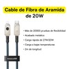 Baseus Cable de Fibra de aramida F-12 irrompible de Carga