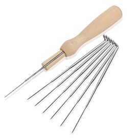 Frcolor Felt Needles, Felt Needles, Wool Felt Tools, DIY Crafts, Basic Introduction Kit, Felt Tool, Felt Needle, Craft Making Set, Wooden Handle, 7 Needle Needles, Sewing Tools