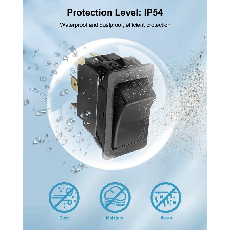 6 Pin Rocker Switch Replace HY60B, ON-Off-ON Push Button Switch,