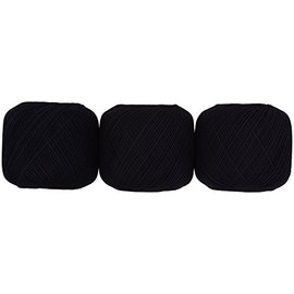 DARUMA Lace Yarn #40 Col.2 Black Series 50g Approximately 149.7 ft (412 m) 3 Ball Set 01-2012